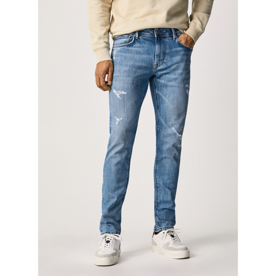Pepe Jeans Ανδρικό παντελόνι Stanley Taper Fit Regular Waist Jeans